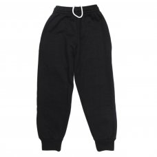 Kids Plain Elasticated Fleece Jog Pant- Black